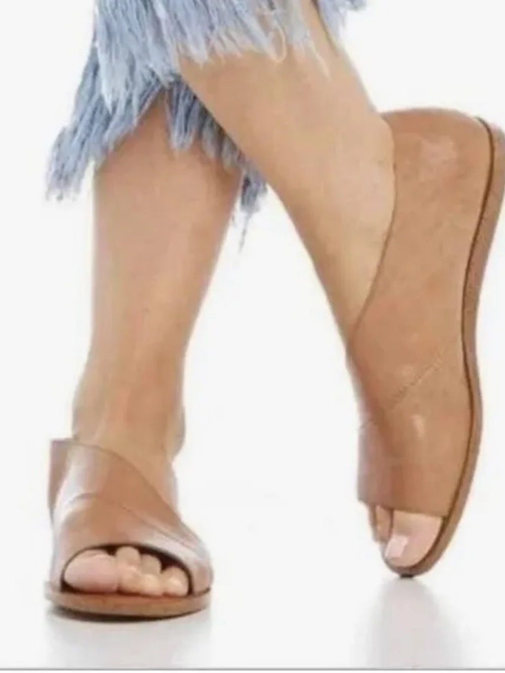 1. State Celvin Sandal Tan Leather Open-Toe Flat Sandals